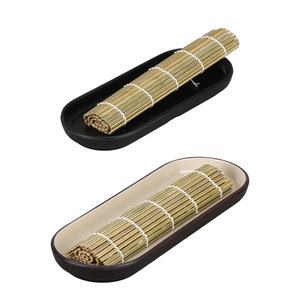 Vaisselle de style montagne, assiettes à fondue sur le thème de la montagne, assiettes ovales noires créatives pour chou frisé et bœuf, assiettes pour filet de bœuf fraîchement coupé. - Product Image 5