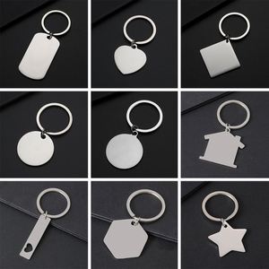 Brand New Hollow Heart Rectangle Stainless Steel <b>Custom</b> Blank <b>Keychain</b> for Gift - Product Image 5