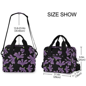 Hawaii Naupaka Flower Eco-Friendly Cooler Bag Reusable Thermal Meal Prep Food Storage Custom Insulated Nylon Lunch Bag with Logo - Product Image 3