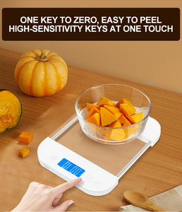 Báscula digital de cocina con pantalla LCD y cristal templado para medir alimentos. - Product Image 5