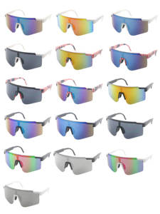 Lunettes <span class=keywords><strong>de</strong></span> soleil <span class=keywords><strong>de</strong></span> cyclisme économiques, personnalisables avec logo, pour activités <span class=keywords><strong>de</strong></span> plein air, vélo, conduite, course, protection UV400, coupe-vent, en PC, pour le sport - Product Image 2