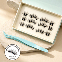 Cils Courbes Certifiés ISO CPSR, Faux Cils Sans Colle 100% Faits Main, Imperméables, Tenue 3-10 Jours, Approvisionnement Royaume-Uni France Italie