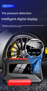 Màn Hình Kỹ Thuật Số Có Thể Sạc Lại Xe Inflator Xe Pin Booster Cáp Pin Nhảy Khởi Động Pin Khẩn Cấp Kit Nhảy Không Khí Khởi Động - Product Image 3