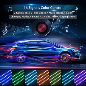 A80 12LED <span class=keywords><strong>รถ</strong></span><span class=keywords><strong>บรรทุก</strong></span> SUV 12V แถบไฟ LED ควบคุมระยะไกลแถบไฟ LED แถบไฟตกแต่งภายในมีความยืดหยุ่น - Product Image 6