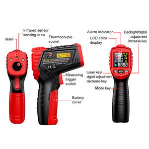 Thermomètre infrarouge HABOTEST HT651D 50°C à 800°C Mesure de température industrielle sans contact - Product Image 2