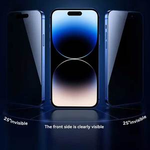 Nuova Privacy 9H Anti-Fingerprint Anti Spy Privacy per iPhone 14 pro max protezione dello schermo del telefono cellulare in vetro temperato - Product Image 2