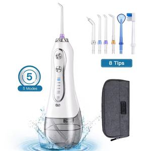 Irrigador Bucal para Limpieza Profunda de Dientes, Recargable por USB, con Puntas de Hilo Dental, Mini Irrigador Bucal - Product Image 1