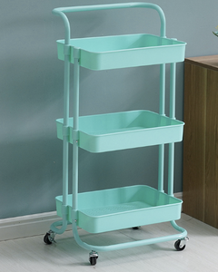 รถเข็นเก็บอุปกรณ์ทำเล็บ 3 ชั้น สำหรับร้านเสริมสวย สปา ตัดผม ทำผม วัสดุโลหะ - Product Image 4