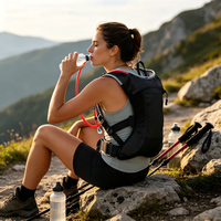 Gilet d'hydratation personnalisé, élégant, léger, respirant, en nylon, avec poche, imperméable, pour la course à pied, le vélo, la randonnée, l'entraînement.