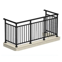 Main courante d'escalier en aluminium pour balcon extérieur Métal pour marches intérieures et extérieures Rampe de terrasse en acier inoxydable mains courantes en verre
