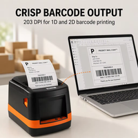 Imprimante thermique de reçus et d'étiquettes d'expédition haute vitesse 3 pouces 80 mm USB, imprimante de codes-barres de bureau pour petites entreprises