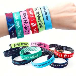 Pulsera deportiva con logotipo <span class=keywords><strong>de</strong></span> tela <span class=keywords><strong>de</strong></span> alta calidad, pulsera tejida elástica <span class=keywords><strong>de</strong></span> propaganda para eventos - Product Image 2