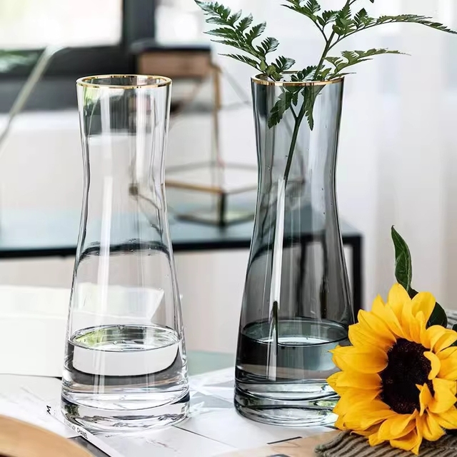 Wholesale Modern Slim Transparent  Simple Creative Glass for Table Wedding Home Decor BOTTLE
