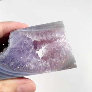 Tour de géode en améthyste naturelle Druzy, matériau <span class=keywords><strong>Rare</strong></span>, pierre de guérison, Point de amas de cristal - Product Image 3