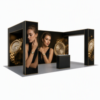 Stand d'exposition pliable en aluminium, tissu tendu SEG, vente en gros directe d'usine, pour salon professionnel, exposition, publicité, promotion