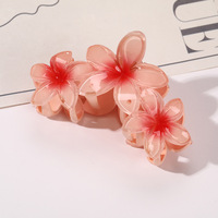 Vente chaude, pinces à cheveux en plastique colorées, style estival, 11 cm, pour femmes, accessoires de cheveux pour fête d'été