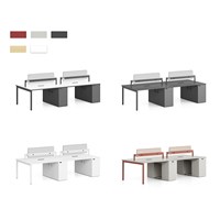 Meubles de bureau modernes pour espaces ouverts, table de bureau modulaire pour 2, 4, 6 ou 8 personnes, poste de travail de bureau avec tiroir de rangement