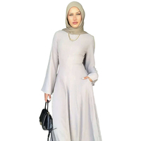 Lignes Elegant Modest Wear Collectie Nieuwe Abaya Jurk Islamitische Vrouwen Dagelijkse Moslim Jurk Lange Mouwen Lichtgewicht Polyester