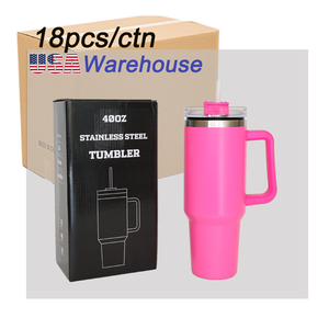USA Warehouse RTS 40oz Custom Logo 304 Stainless Steel Insulated Travel Tumbler Handle All Accessories American Style Stocked - Product Image 2
