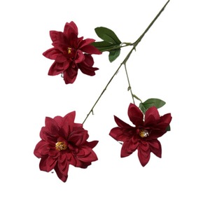 Fleurs artificielles en soie Yixuan, dahlias, toucher naturel, décoration de mariage et de la maison - Product Image 5