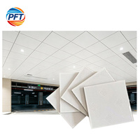 Plafond en PVC carré moderne, classe A, ignifuge, résistant à l'humidité, pour appartement, centre commercial, hôtel, hôpital, gymnase, atelier, supermarché