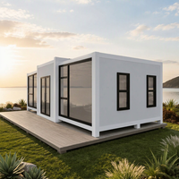 Maison conteneur extensible personnalisée 20ft 40ft, maison de vacances modulaire préfabriquée pliable, structure en acier OEM ODM