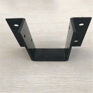 Single Joist Hanger <strong>Bracket</strong> <strong>Black</strong> Painted Made of Galvanized Steel for Wooden Connectors Used in Construction - Product Image 4
