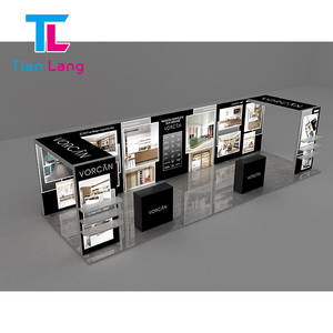 Free Design Backlit Exhibition Kiosk Booth Design Portable Trade Show Backdrop <b>LED</b> L-shaped <b>Corner</b> Exhibition - Product Image 5