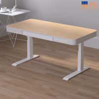 Bureau à domicile moderne gris bureau électrique debout hauteur réglable ordinateur et table de jeu 3 hauteurs prédéfinies pour bureau à domicile