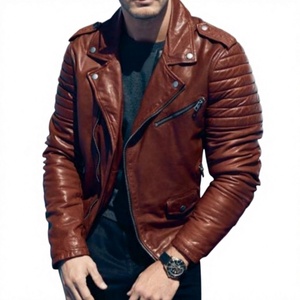 Chaqueta de Cuero Unisex con Cuello Mao, Impermeable y Cortavientos, Marca BS International, de Uttar Pradesh, con Cierre de Cremallera para Invierno - Product Image 2