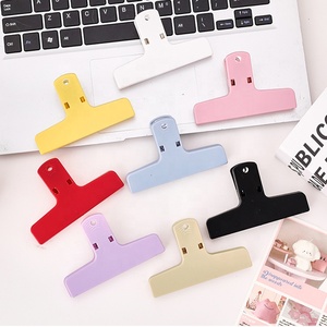 Bán Buôn Dễ Thương Nhựa Tay Tài Khoản Clip Macaron Màu Giá Trị Cao Niêm Phong Dài Đuôi Clip Lưu Ý Lưu Trữ Lưu Ý Hóa Đơn Lưu Trữ Clip - Product Image 2