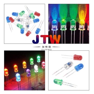Diodo LED Jiatewei de 5 mm, 500 unidades, rojo, amarillo, azul, verde, blanco, F5, diodo emisor de luz de orificio pasante para reparación de electrónica - Product Image 3