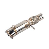 Tuyau de raccordement avant en acier inoxydable de qualité supérieure de 4 pouces avec joint flexible pour 535i 640i X5 X6 N55 3.0L Turbo 2015-2019