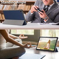 Étui pour Samsung Galaxy Tab A9 Plus 11/A11 Plus 11 pouces 2025 X230, support pliable à trois volets, coque intelligente pour tablette