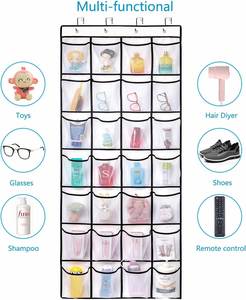Organizador de Zapatos para Colgar en la Puerta con 28 Bolsillos y Ganchos Metálicos, Bolsas de Almacenamiento de Gran Capacidad para Sala de Estar, Venta al Por Mayor - Product Image 5