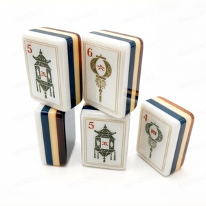 Wholesale Colorful Entertainment La Fete American <b>Mahjong</b> Tile <b>Set</b> Majong Artwork for 4 Players Portable Design Universal Use - Product Image 2