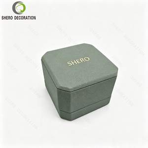Luxury Octagonal PU Leather Jewellery Box Custom Logo <b>Jewelry</b> Display <b>Packaging</b> for Ring Earring Pendant Necklace Gift Case - Product Image 1