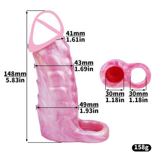2025 diskon besar cincin Penis penunda ejakulasi Dildo lengan serigala pembesar selubung hewan melar untuk Delay ejakulasi klit G Spot - Product Image 6