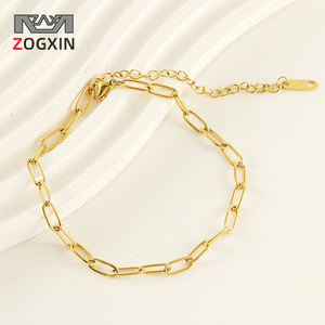 Zogxin Gold Stainless Steel Geometric Chain Anklet For Women Fashion Jewelry - Product Image 1