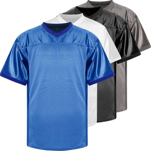 Camiseta Deportiva Unisex de Manga Corta con Cuello en V, Lisa, Personalizable, de Secado Rápido, en Spandex/Poliéster, Estilo Hip Hop, para Verano - Product Image 2