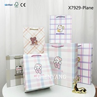 Sacs en papier pliables écologiques, nouveaux sacs carrés en papier avec nœud CMYK, sacs de courses durables de couleur blanche XWD Maxi
