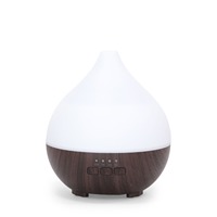 Diffuseur d'arômes et humidificateur USB en bois clair à grain de bois, brume fine pour coiffeuse, chambre et étagère d'entrée
