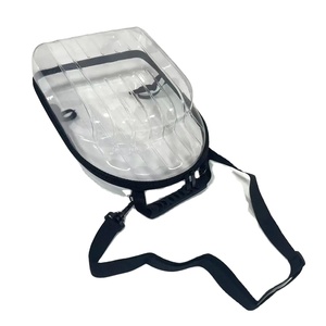 Custom Clear PVC Plastic <strong>Baseball</strong> <strong>Cap</strong> Case Carrying 4-6 <strong>Caps</strong> Luggage Box <strong>Bag</strong> with Shoulder Strap and logo - Product Image 4