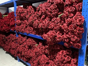 Arco Floreale a Forma <span class=keywords><strong>di</strong></span> Cuore in Seta <span class=keywords><strong>di</strong></span> Alta Qualità, Sfondo con Rose Rosse Artificiali, Vendita all'Ingrosso - Product Image 6