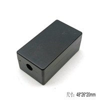 Boîtier de jonction électronique en plastique ABS noir mat, rectangulaire, avec trou pour câble, pour petit module de circuit