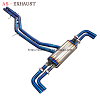 Silencieux d'échappement sport en titane haute performance avec valve pour Audi RS Q8 4.0T, valve électrique, finition or bleu 1,5 mm, fixation directe par boulons