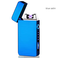 Briquet USB Rechargeable Électrique de Luxe Portable, Briquet Laser pour Homme, Cadeau pour Fumeurs, Allumage de Cigarettes et Utilisation en Camping