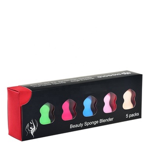 Deluxe plegable caja de regalo con PET transparente cubierta para polvo suelto y polvo pincel y esponja mezcla de huevo regalo de embalaje - Product Image 5