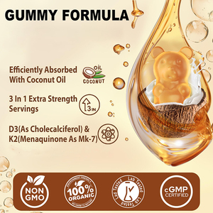 Halal Factory Vitamin Gummies OEM Suplementos <span class=keywords><strong>de</strong></span> calcio <span class=keywords><strong>para</strong></span> mujeres Gummies Altura Calcio Absorción Chews Vitamina D3 - Product Image 5