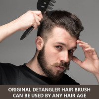 Gmagic Outils de coiffure Brosse à cheveux de massage en nylon plastique de couleur noire Brosse à cheveux incurvée pour un séchage plus rapide